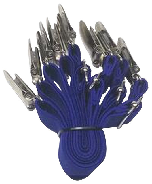 Set of 4 Adjustable Bed Sheet Fasteners Bed Sheet Clips, Deep Blue