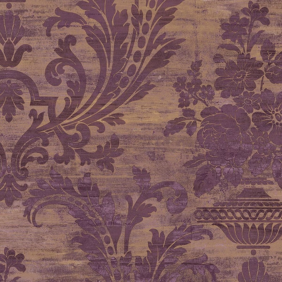 Classic Silks 2, Damask Stripes Silk Emboss Wallpaper, Roll 21"x33