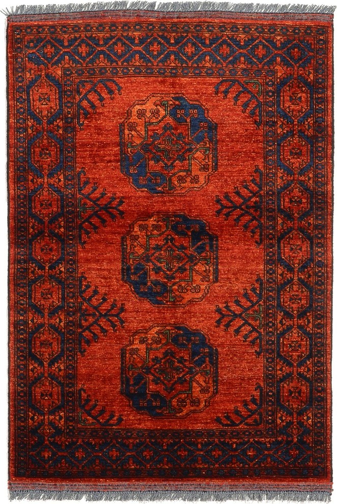 3' 5 x 5' Afghan Ersari  Oriental Rug - SKU: 22156724