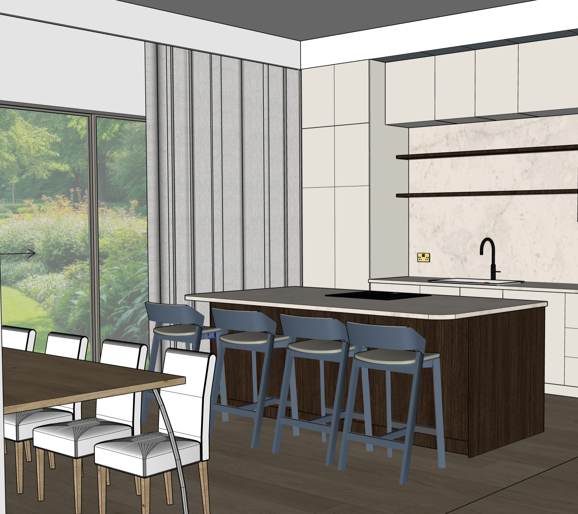 3D render interior design