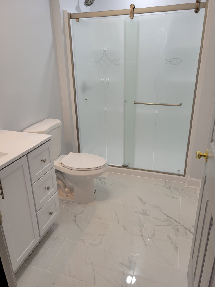 New walk-in shower