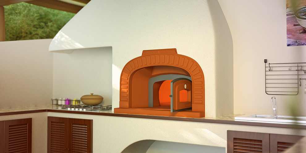 Помпейская печь в зоне отдыха на улице