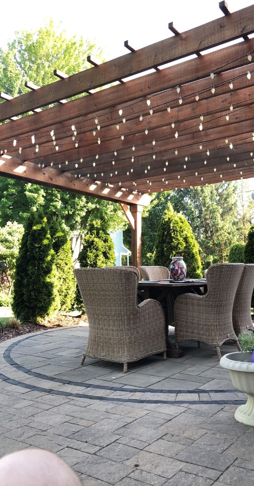 Outdoor Living with Fire Pit & Pergola