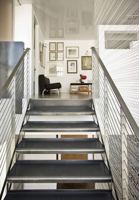 Millennium Tower Loft- Stair case contemporary-staircase