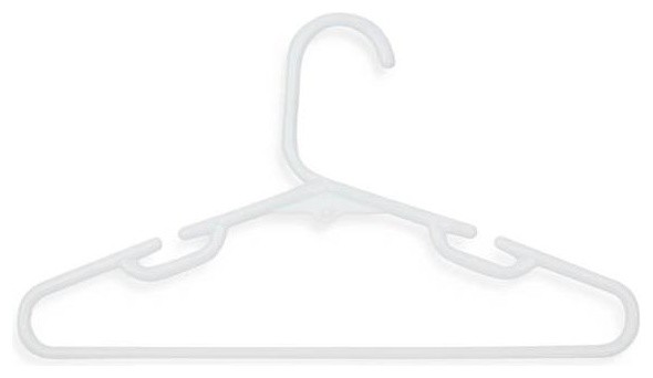 Kid's Tubular 26g Hanger with Notch in White