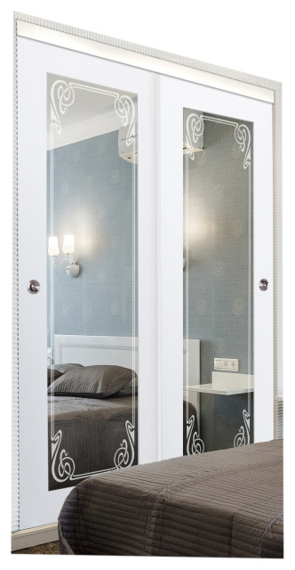 Mdf Sliding Closet Door With Mirror, Solid Core Sliding Closet Doors