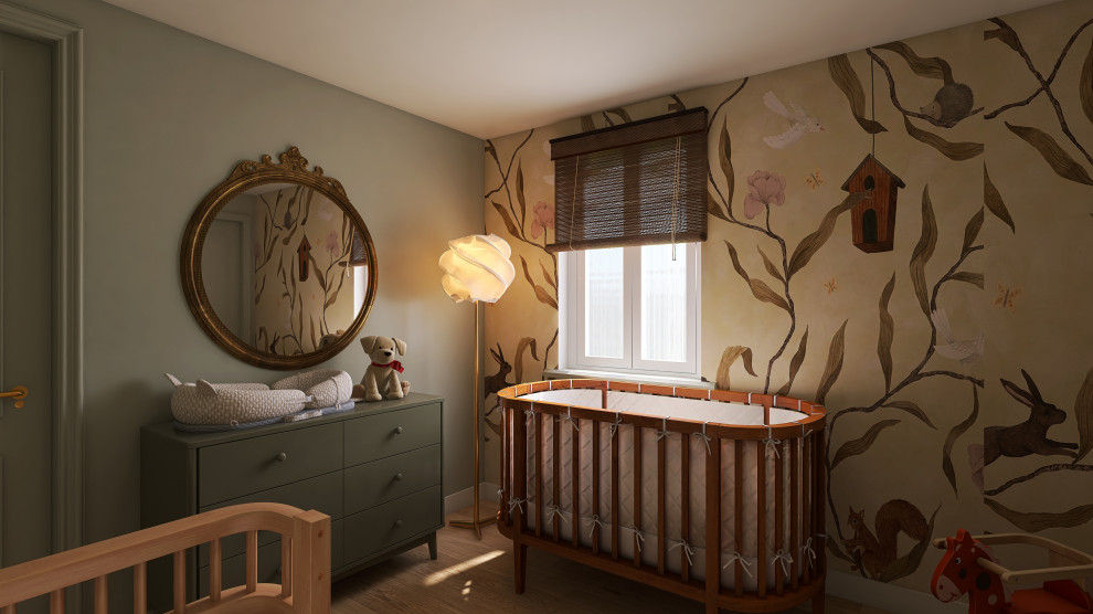 Inspiration for a transitional nursery remodel in Seattle