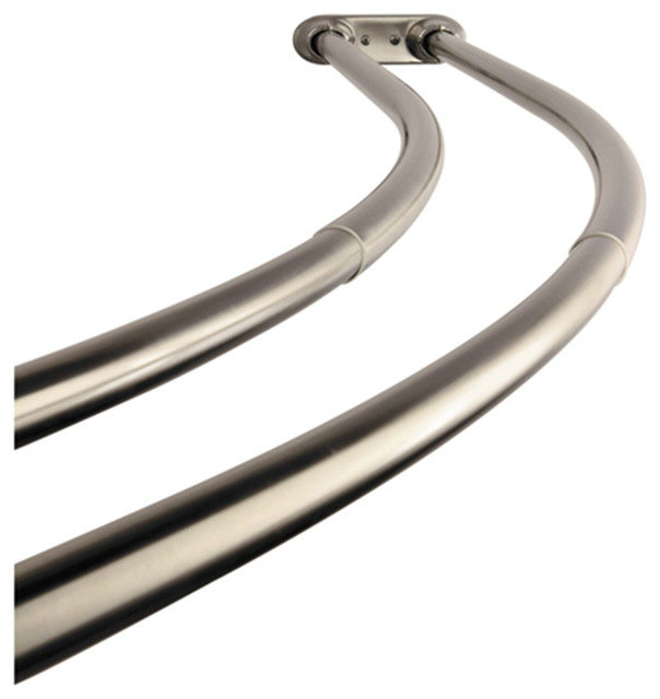 Arista Duel Curved Shower Rod Satin Nickel Arista Duel Curved Shower Rod Satin Nickel