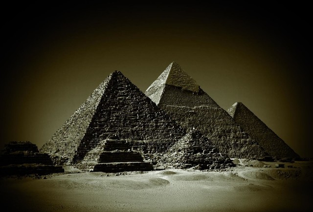 Pyramids - Giza / Egypt Wall Mural - 60 Inches W x 41 Inches H