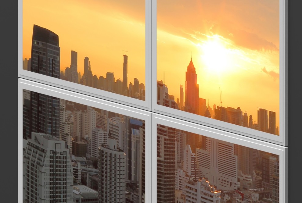 Фальш окно с подсветкой и изображением