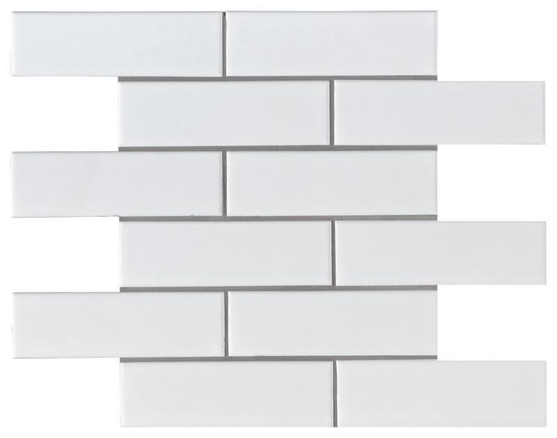 Retro Brick Bianco 2X6 Subway Tile, (4x4 or 6x6)  Sample