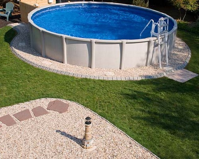 Stone Edge Around Pool Traditional Landscape Detroit