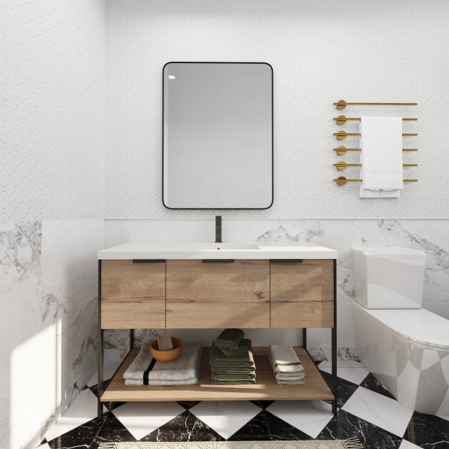 BNK 48" Freestanding Bathroom Vanity With Soft Close Door and Drawer