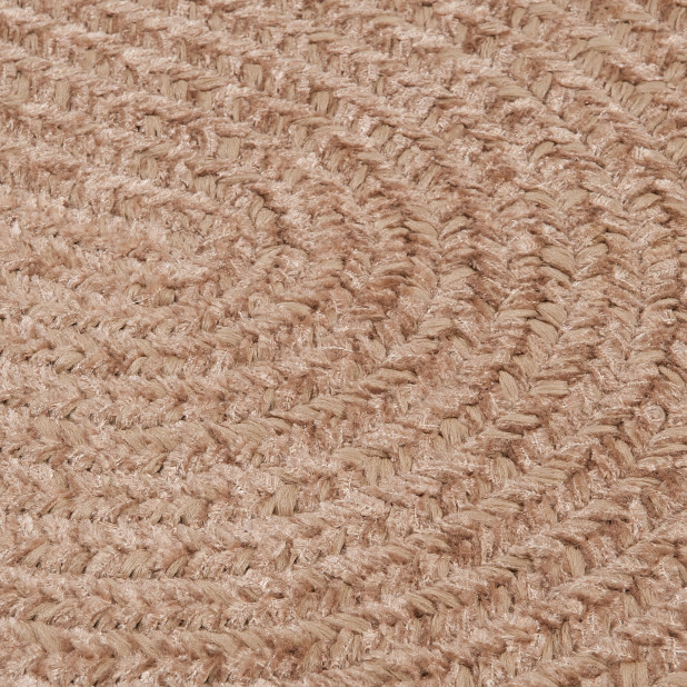 Barefoot Chenille Bath Rug Sand 2'3"x3'10", Oval, Braided
