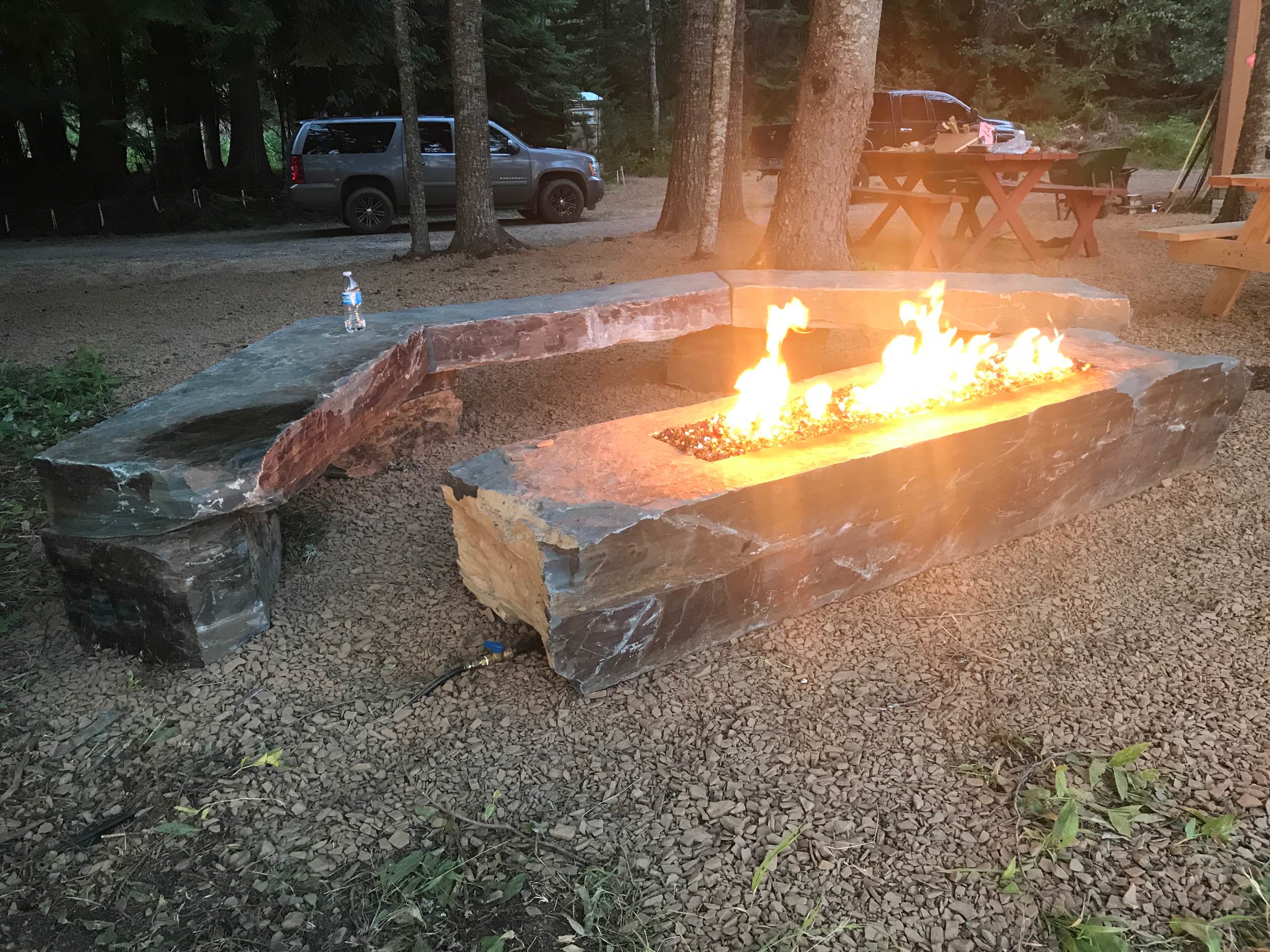 Outdoor Seating & Firepit Project