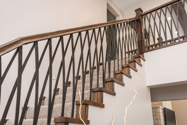 Granite Bay Custom Home contemporary-staircase