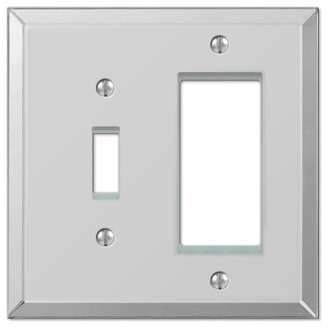 Mirror Clear Acrylic 1 Toggle Rocker, Mirror Switch Plate