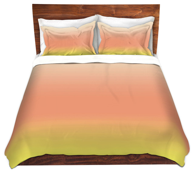 Ombre Enjoyable Yellow Microfiber Duvet Cover Contemporary Ombre Enjoyable Yellow Microfiber Duvet Cover Contemporary Covers And Sets By Dianoche Designs