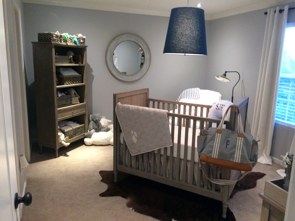 This is an example of a mid-sized contemporary nursery in Atlanta.