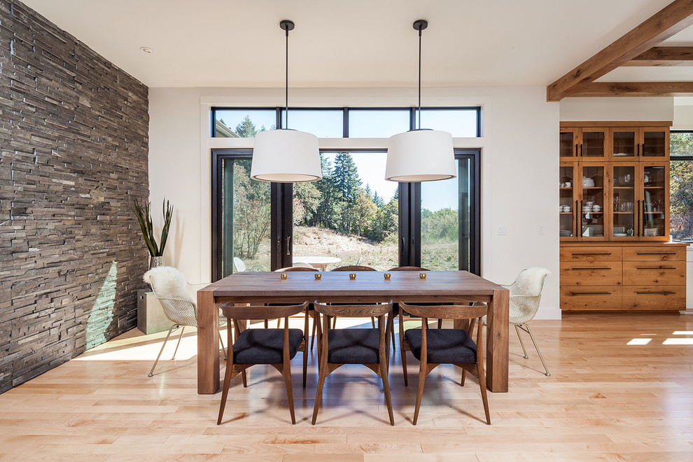This is an example of a contemporary dining room in Other.
