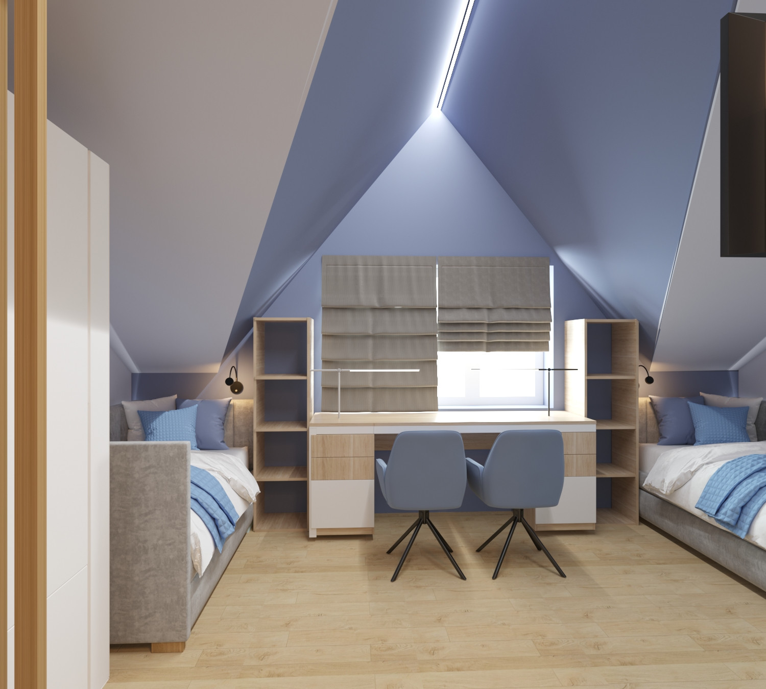 Проект детских комнат в Таунхаусе 25 м2