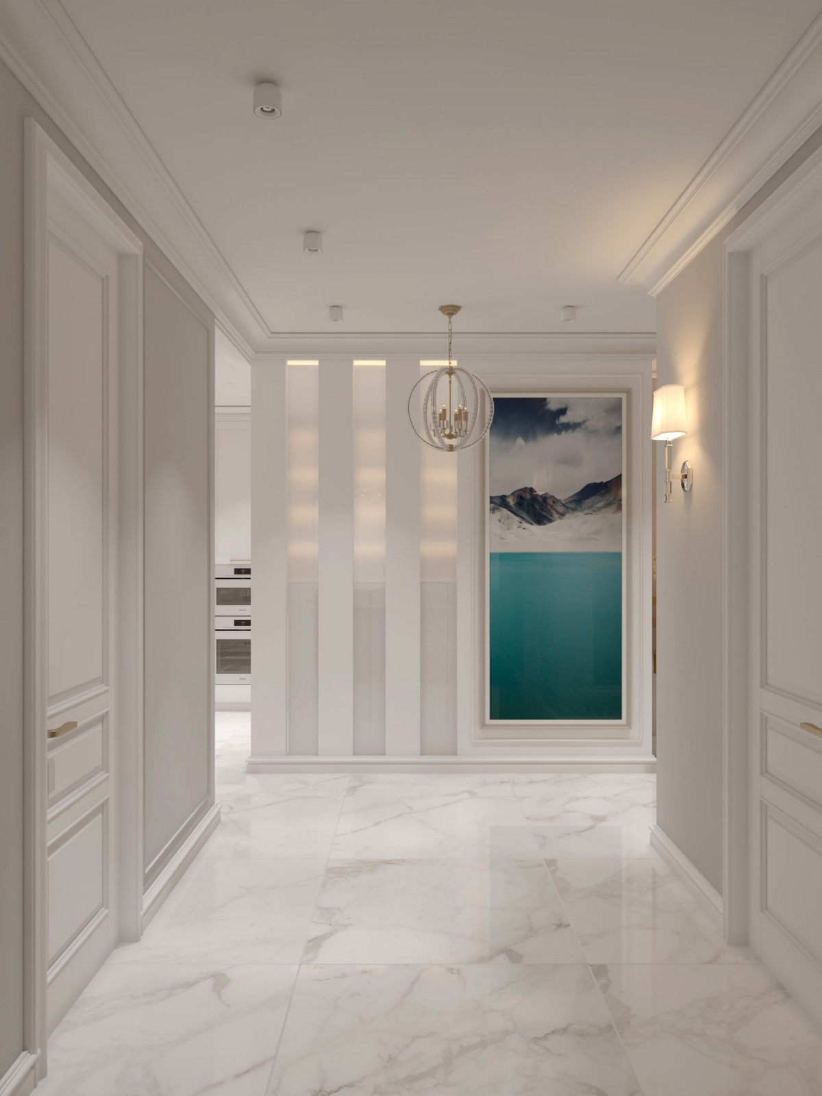 Современная классика квартира 100м2 Ольховский