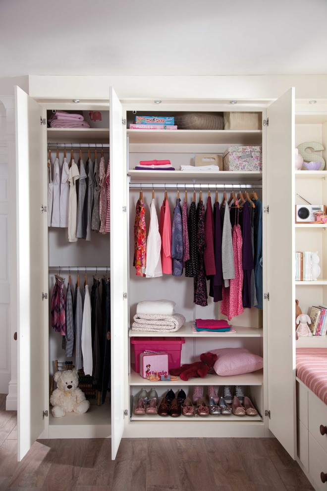 Inspiration for a contemporary storage and wardrobe in West Midlands.