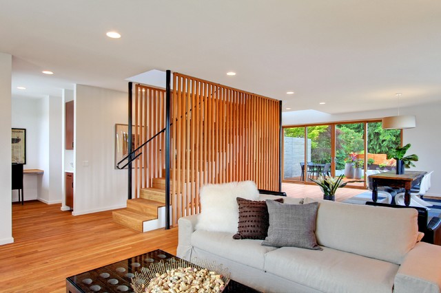 Orcas Street contemporary-vardagsrum