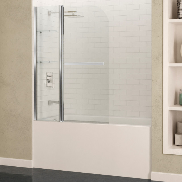 ANZZI Galleon 48"x58" Frameless Hinged Tub Door Contemporary Shower