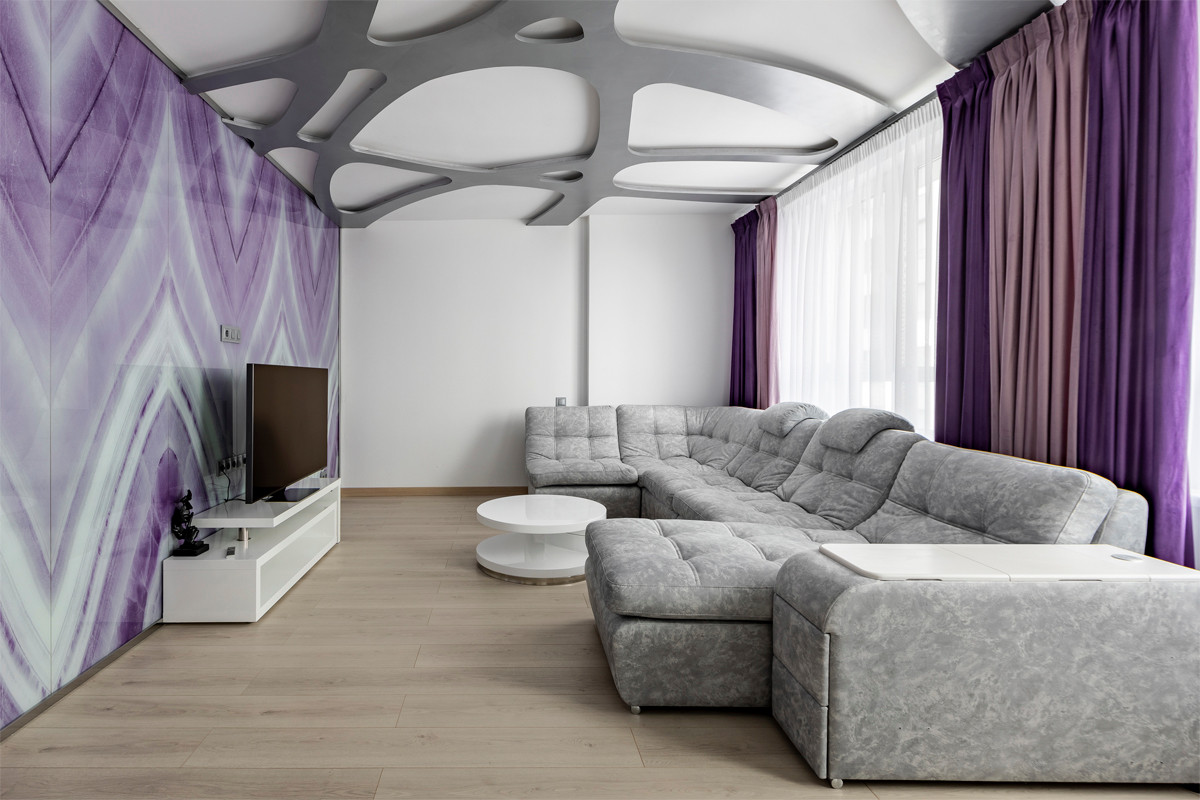 "Всплески жизни". Дизайн 3-х комнатной квартиры в современном стиле.