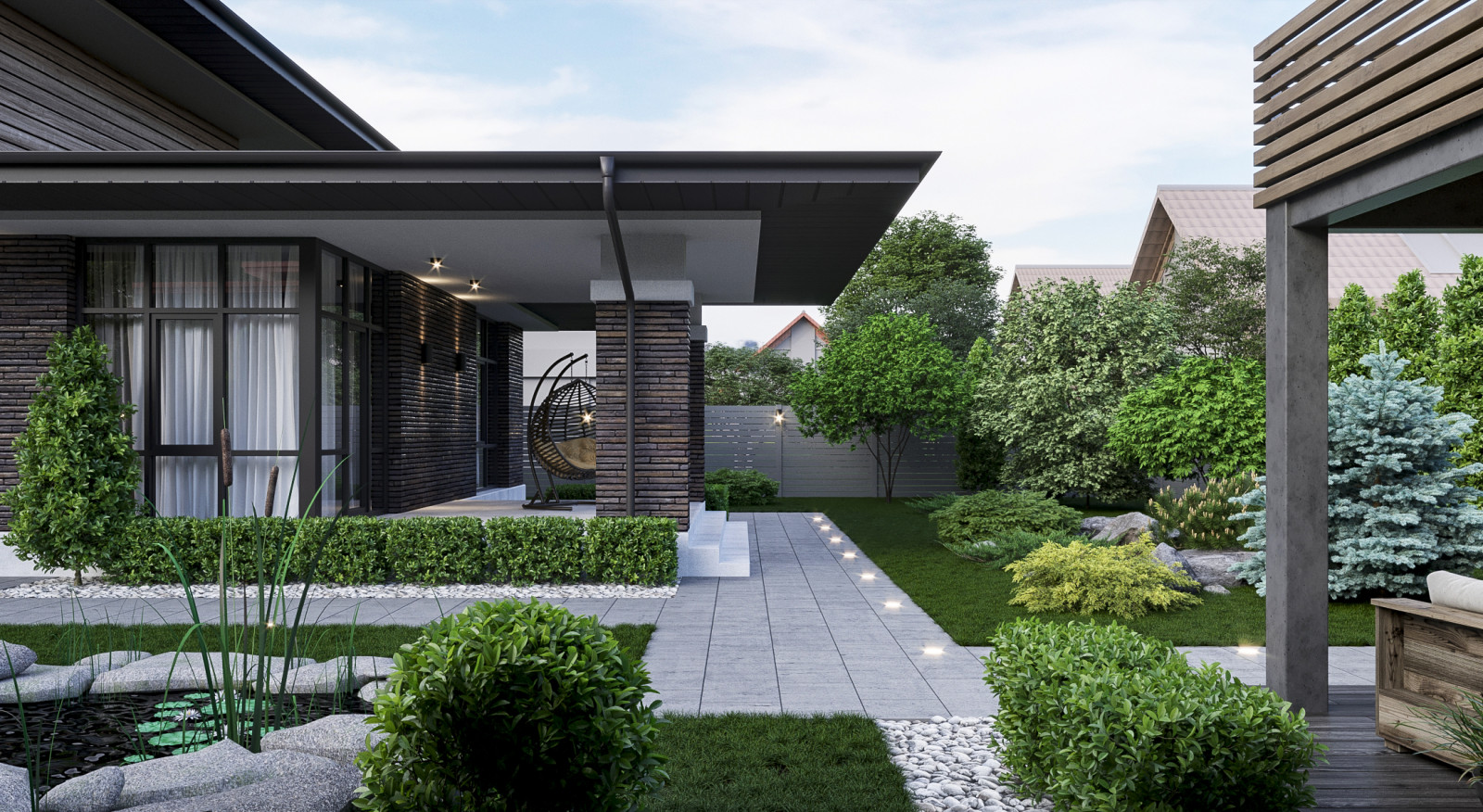 Проект дома в стиле прерий (Райта)