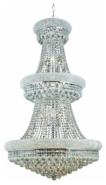 Primo 32 Light Chandelier Elegant Cut Clear Crystal Chrome Primo 32 Light Chandelier Elegant Cut Clear Crystal Chrome