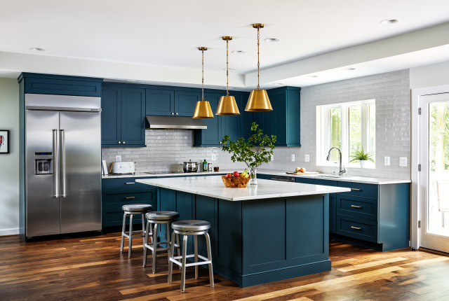 New This Week 6 Beautiful Blue Kitchens, Marine Blue Kitchen Cabinets