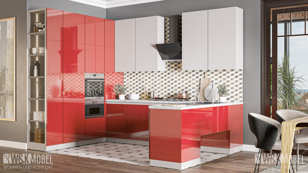 Кухня глянцевый пластик