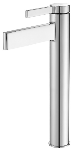 Vinnova Oviedo Single Hole Lever Bathroom Faucet, Polished Chrome, High-Handle