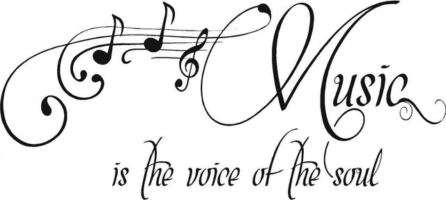 Music Is The Voice Of The Soul,  Gospel Decal, 8x24"