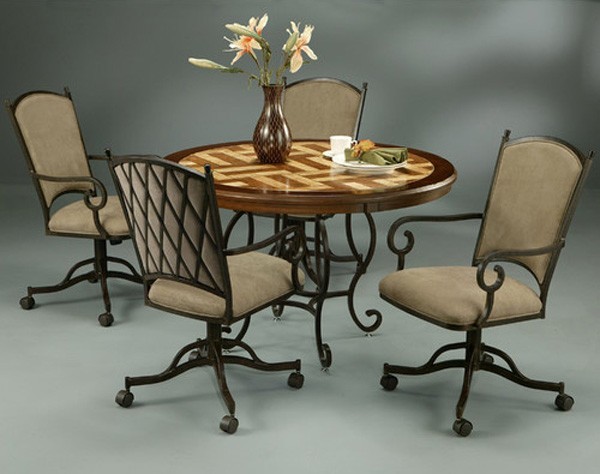 Pastel Furniture - Atrium Elegant 5 Piece Dining Set - AT-514-478-160-628-5Set