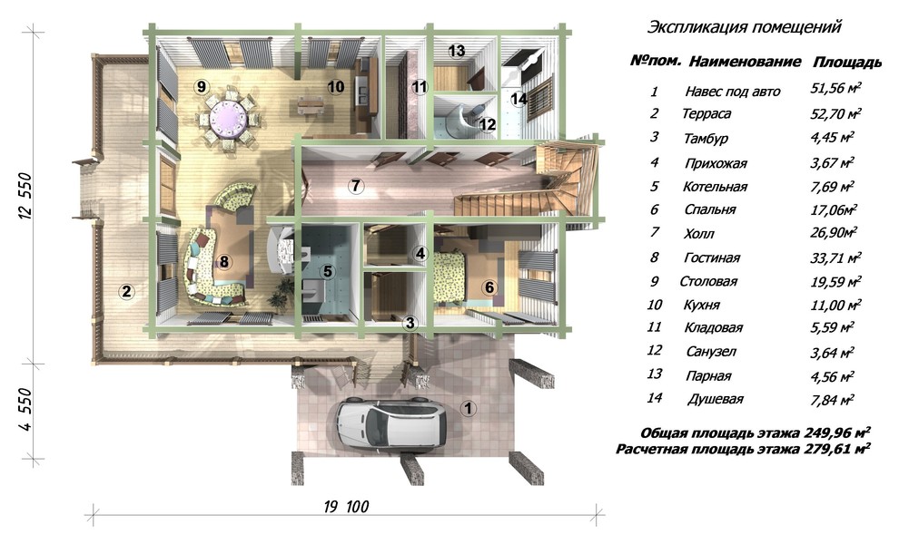 Жилой дом из клееного бруса
