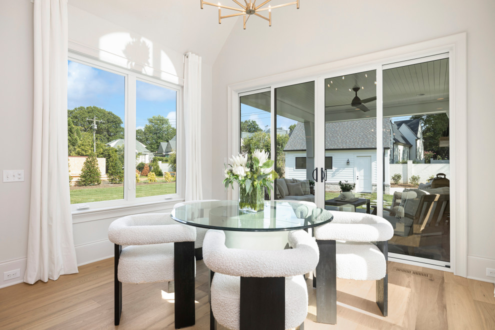 Inspiration for a transitional dining room remodel in Charlotte