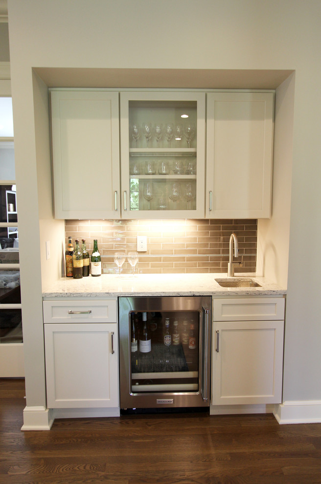 Fieldstone White Kitchen with Slate Gray Stain Island ...