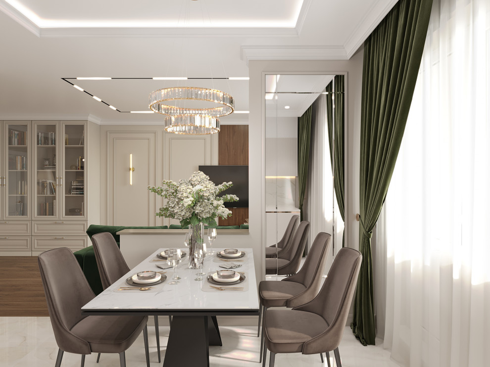 Светлая квартира в стиле неоклассика