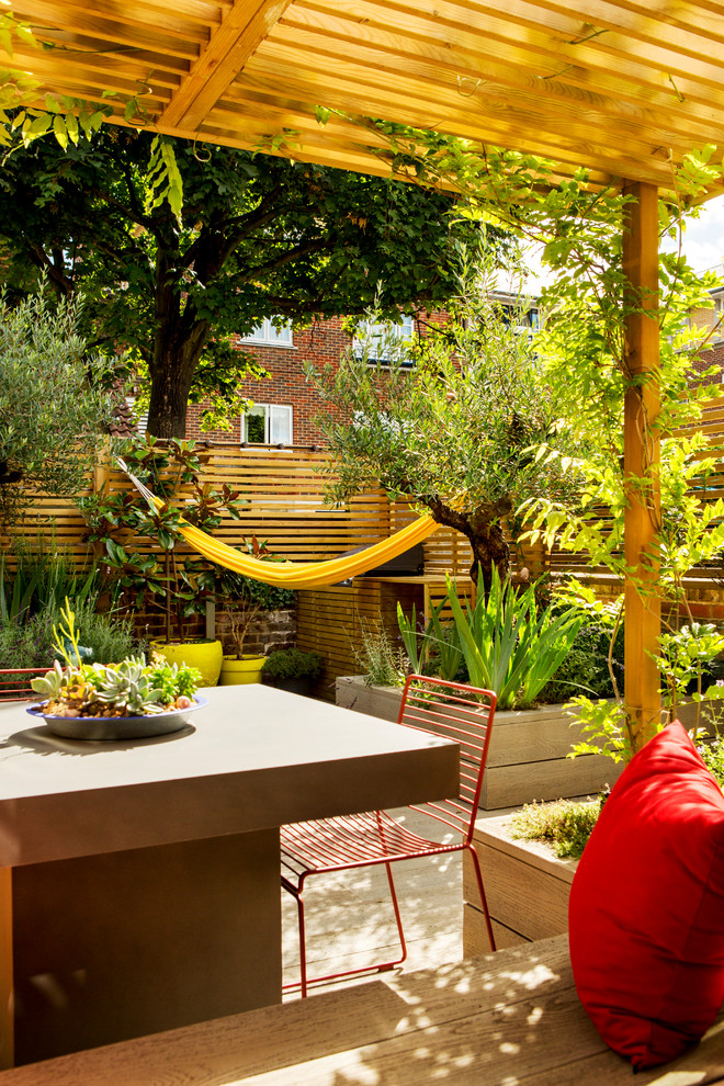 This is an example of a mediterranean garden in London.