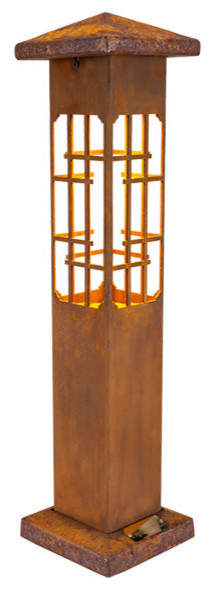 Nightscaping Garden Series Corten Steel Light Bollard Mission Design 17 Nightscaping Garden Series Corten Steel Light Bollard Mission Design 17