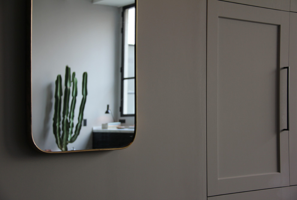 Idées déco pour un salon industriel.