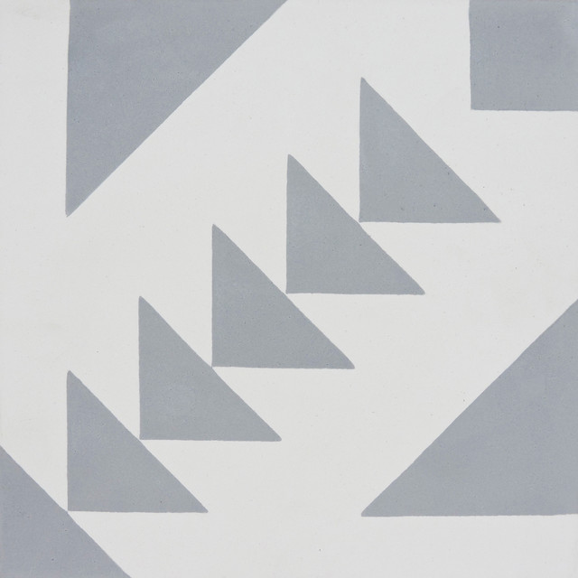 8 X8 Tadla Handmade Cement Tile Gray And White Set Of 12 8 X8 Tadla Handmade Cement Tile Gray And White