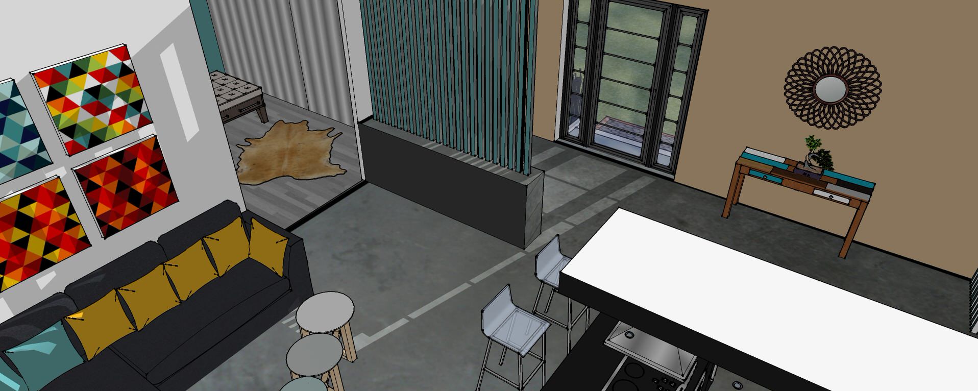 projet sous sketchup