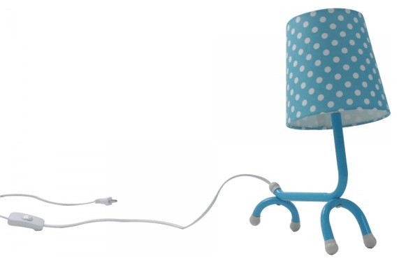 Lovely Dog Shape Desk Lamp with Blue Linen Shade