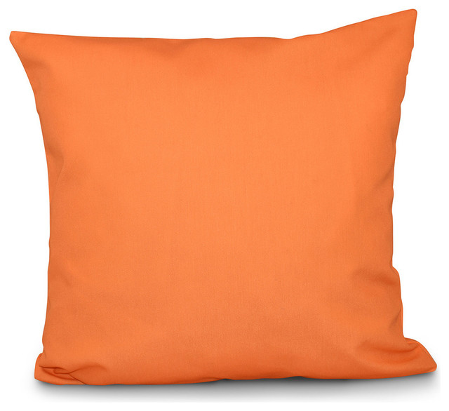 Solid Color Decorative Pillow, Pumpkin, 20"x20"