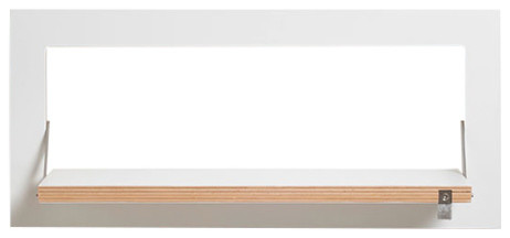 Fläpps Slim and Narrow Birch Plywood Shelf, White