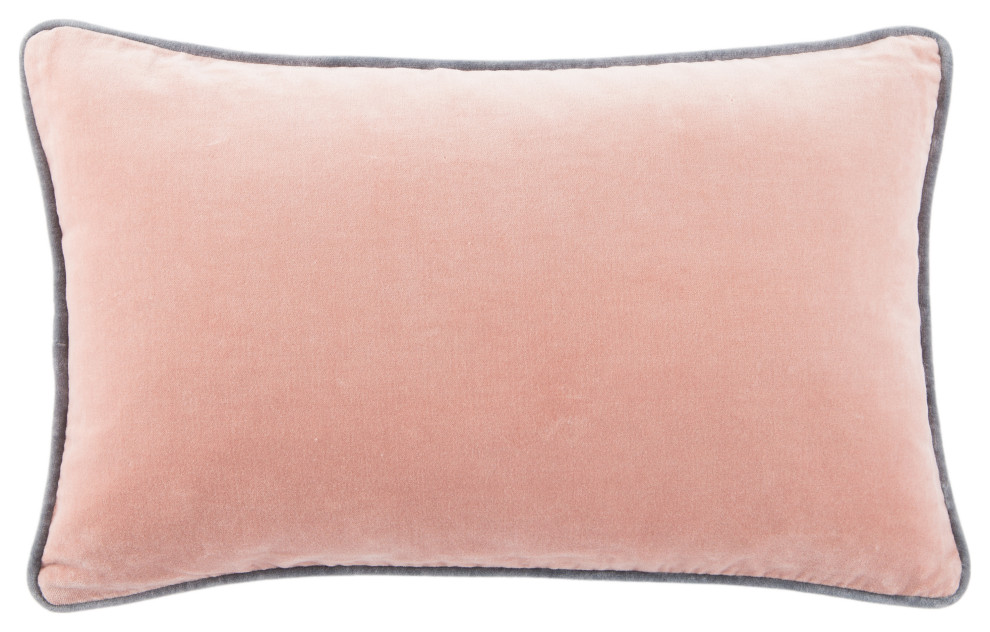 Jaipur Living Lyla Solid Blush/Cream Poly Lumbar Pillow